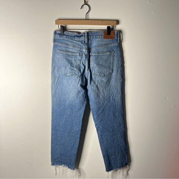 J Crew Classic Straight Raw Hem Blue Jeans size 27 - Picture 9 of 12